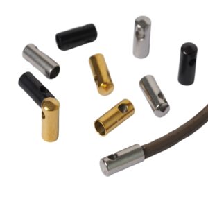 Ακροδέκτης σωλήνας μεταλλικός ατσάλι 7.5×3mm για κορδόνι 2.5mm