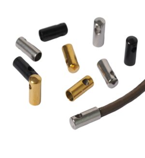 Ακροδέκτης σωλήνας μεταλλικός ατσάλι 7.5×3mm για κορδόνι 2.5mm