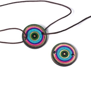 Ματάκι rainbow πολύχρωμο στρογγυλό plexiglass σύνδεσμος 20mm