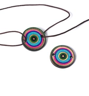 Ματάκι rainbow πολύχρωμο στρογγυλό plexiglass σύνδεσμος 20mm
