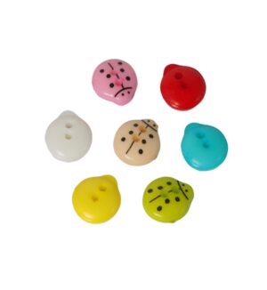 Πασχαλίτσα δίχρωμη ακρυλικό κουμπί 13x12mm/mix 10τμχ
