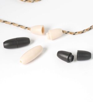 Κούμπωμα οβάλ κυλινδρικό πλαστικό κουμπωτό 24x9mm για κορδόνι 2mm