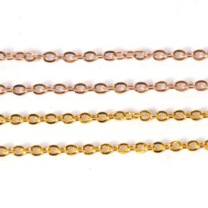 Αλυσίδα πλακέ μεταλλική ατσάλι cross 1.5mm/2 μέτρα