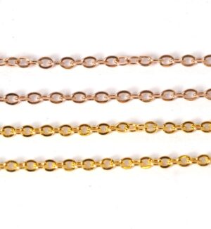 Αλυσίδα πλακέ μεταλλική ατσάλι cross 1.5mm/2 μέτρα
