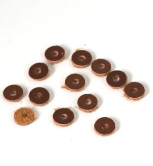 Δερμάτινο donut καφέ στρογγυλή χάντρα 6x1mm