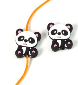 Panda χάντρα μασητική teether οδοντοφυΐας σιλικόνης για μωρά 27.5x22mm