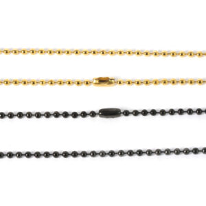 Αλυσίδα ατσάλι μπίλια με κούμπωμα 1.5mm μήκος 45cm