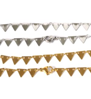 Αλυσίδα Triangle μεταλλική ατσάλι με κούμπωμα 6.50mm μήκος 42.5cm