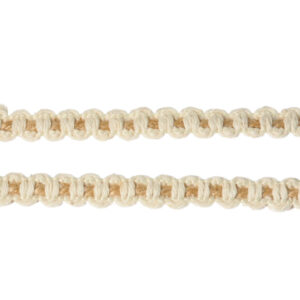 Λινάτσα δίχρωμη Macrame γιούτα πλακέ κορδόνι 9mm/μέτρο