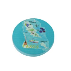 Παξοί με χάρτη στρογγυλό κρεμαστό plexiglass 40mm/10 τμχ