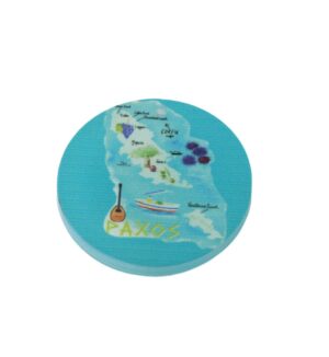 Παξοί με χάρτη στρογγυλό κρεμαστό plexiglass 40mm/10 τμχ