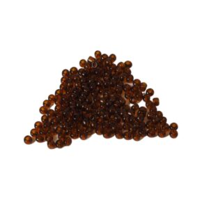 Γυάλινες χάντρες seed καφέ ημιδιάφανο 2mm/6gr περίπου 300 χάντρες