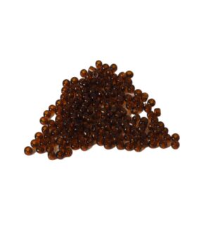 Γυάλινες χάντρες seed καφέ ημιδιάφανο 2mm/6gr περίπου 300 χάντρες