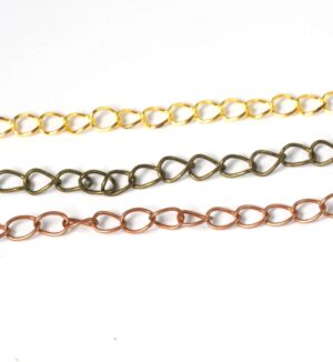 Αλυσίδα κυρτή μεταλλική χαλκός 5x4mm/μέτρο