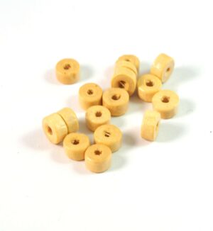 Ροδέλλα μακαρόνι φυσικό ξύλινη χάντρα 6x3mm/50 χάντρες