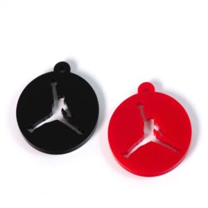 Air Jordan Στρογγυλό διάτρητο plexiglass κρεμάστο 33x30mm