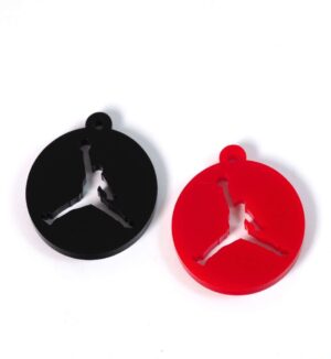 Air Jordan Στρογγυλό διάτρητο plexiglass κρεμάστο 33x30mm