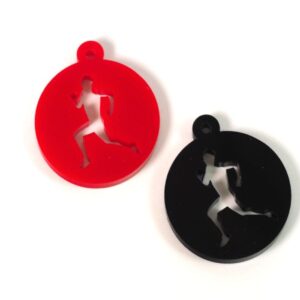Δρομέας Στρογγυλό διάτρητο plexiglass κρεμάστο 33x30mm