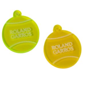 Μπαλάκι tennis Roland Garros ημιδιάφανο plexiglass κρεμαστό 35x30mm