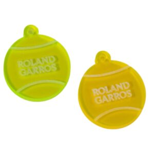 Μπαλάκι tennis Roland Garros ημιδιάφανο plexiglass κρεμαστό 35x30mm