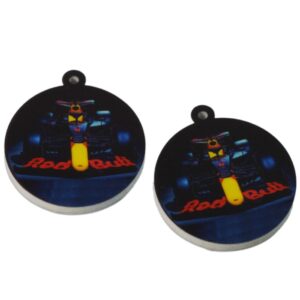 F1 Redbull  Στρογγυλό plexiglass κρεμάστο 37x33mm