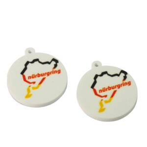 Πίστα του Nurburgring  Στρογγυλό plexiglass κρεμάστο 37x33mm