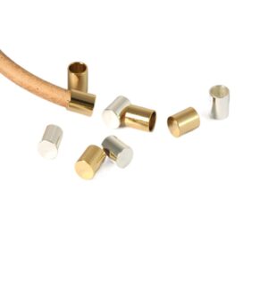 Καπελάκι μεταλλικό ατσάλι 6×5mm για κορδόνι 4mm