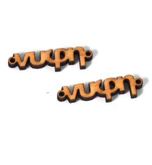 Νύφη φυσικό ξύλινος σύνδεσμος 8.5x33mm/10 τμχ