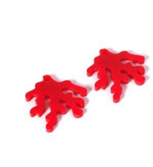 Κοράλι κόκκινο plexiglass κρεμαστό 30x32mm