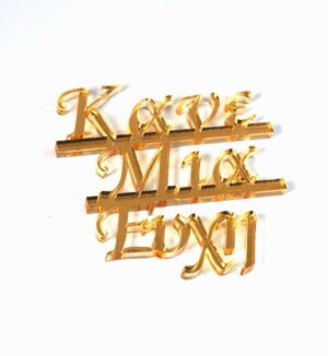 Κάνε Μια Ευχή διακοσμητικό για βιβλίο ευχών χρυσό μεταλλικό χρώμα plexiglass 59x63mm