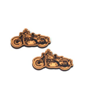 Harley-Davidson μικρό φυσικό ξύλινο κρεμαστό 23x43mm