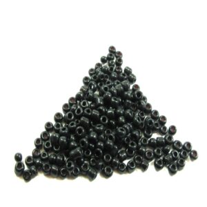 Γυάλινες χάντρες seed μαύρο opaque 2mm/6gr περίπου 300 χάντρες