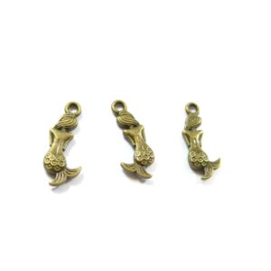 Γοργόνα μπρονζέ  μεταλλικό κρεμαστό 20x8mm