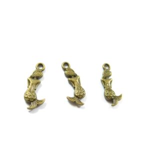Γοργόνα μπρονζέ  μεταλλικό κρεμαστό 20x8mm
