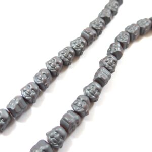 Αιματίτης χάντρα βούδας 8x8mm