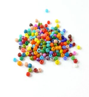 Γυάλινες χάντρες seed ανάμεικτο opaque 2mm/6gr περίπου 300 χάντρες