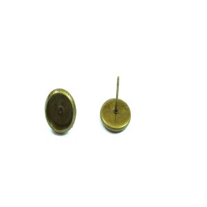 Σκουλαρίκια χαλκός με καστόνι 10mm/σετ