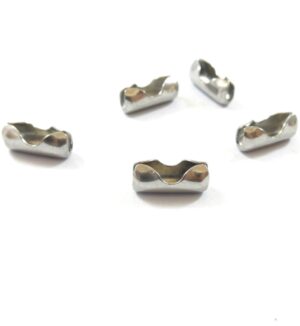 Κούμπωμα ατσάλι 10.5x4mm για αλυσίδα μπίλια 2-2.5mm