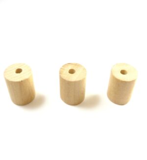 Κύλινδρος ξύλινη φυσική  χάντρα 17x15mm