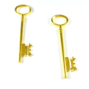 Κλειδί χρυσό μεγάλο μεταλλικό κρεμαστό 80x23mm