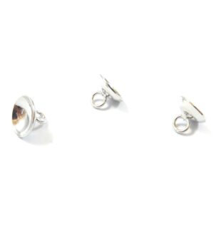 Kαπελάκι ασημί μεταλλικό στρογγυλό 6.6x8mm