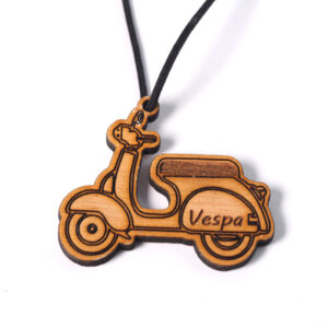 Vespa φυσικό ξύλινο κρεμαστό 38x47mm