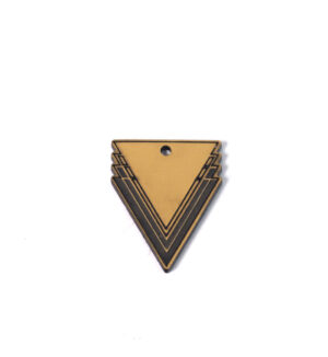 Chevron χρυσό-μαύρο μάτ διάτρητο plexiglass κρεμαστό 30x25mm