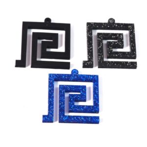 Μαίανδρος Greek Key plexiglass κρεμαστό 34.8x36mm