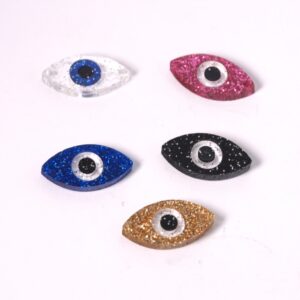 Ματάκι Οβάλ Σχιστό Sparkle of Glitter plexiglass σύνδεσμος 12x25mm