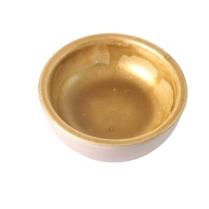 Μπόλ-Σωσιέρα μικρή κρεμ-χρυσό κεραμική 75x23mm