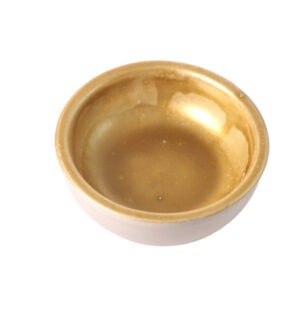 Μπόλ-Σωσιέρα μικρή κρεμ-χρυσό κεραμική 75x23mm