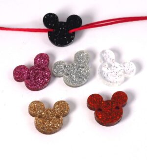 Μίκυ Μάους Glitter plexiglass σύνδεσμος 14x18mm