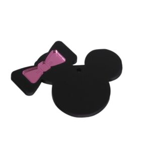 Minnie με ρόζ φιόγκο plexiglass κρεμαστό 64x78mm