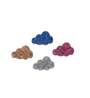 Συννεφάκι Glitter plexiglass σύνδεσμος 13x22mm